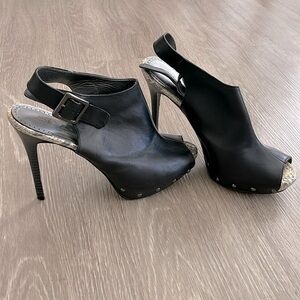 Sam Edelman Black Leather Stiletto Heel Pumps Women’s Size 9